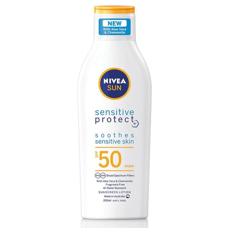 Nivea Sun Sensitive Protect Sunscreen Lotion SPF 50 200mL July 2025