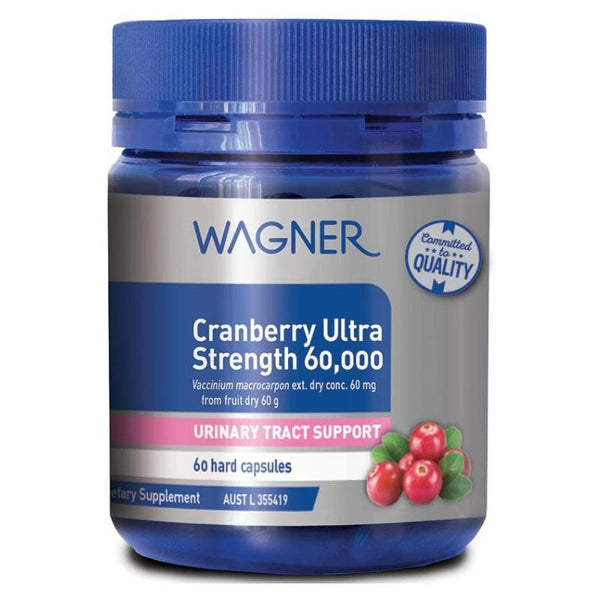 [Expiry: 03/2026] Wagner Cranberry Ultra Strength 60000mg 60 Capsules