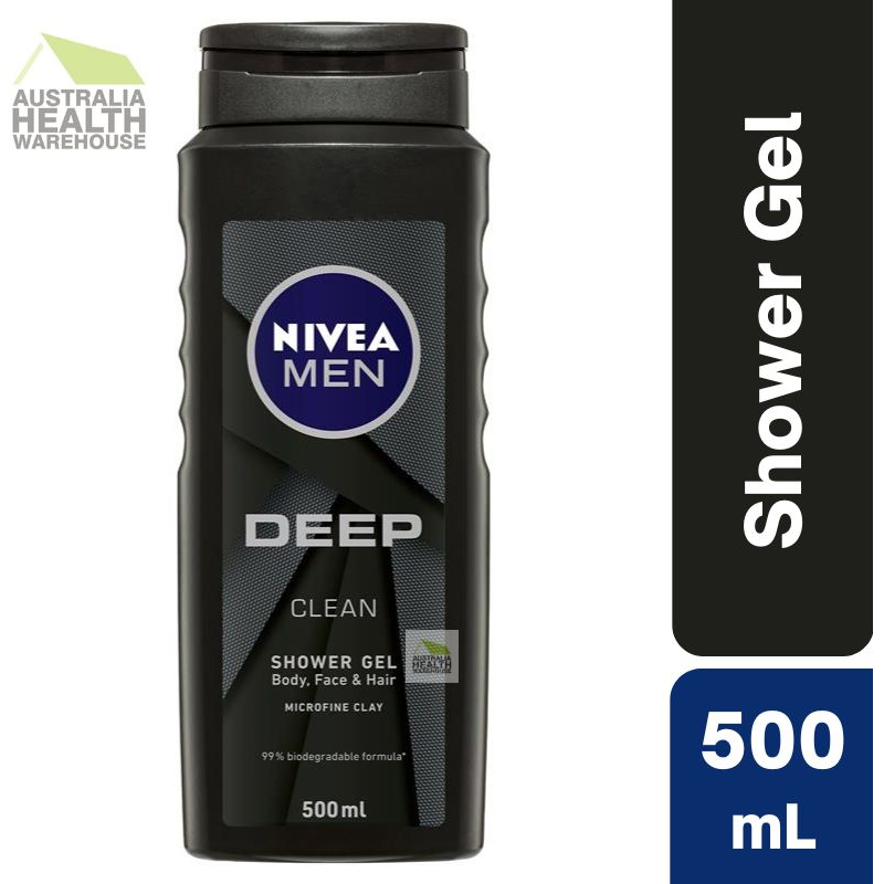 Nivea Men Deep Clean Shower Gel 500mL August 2024