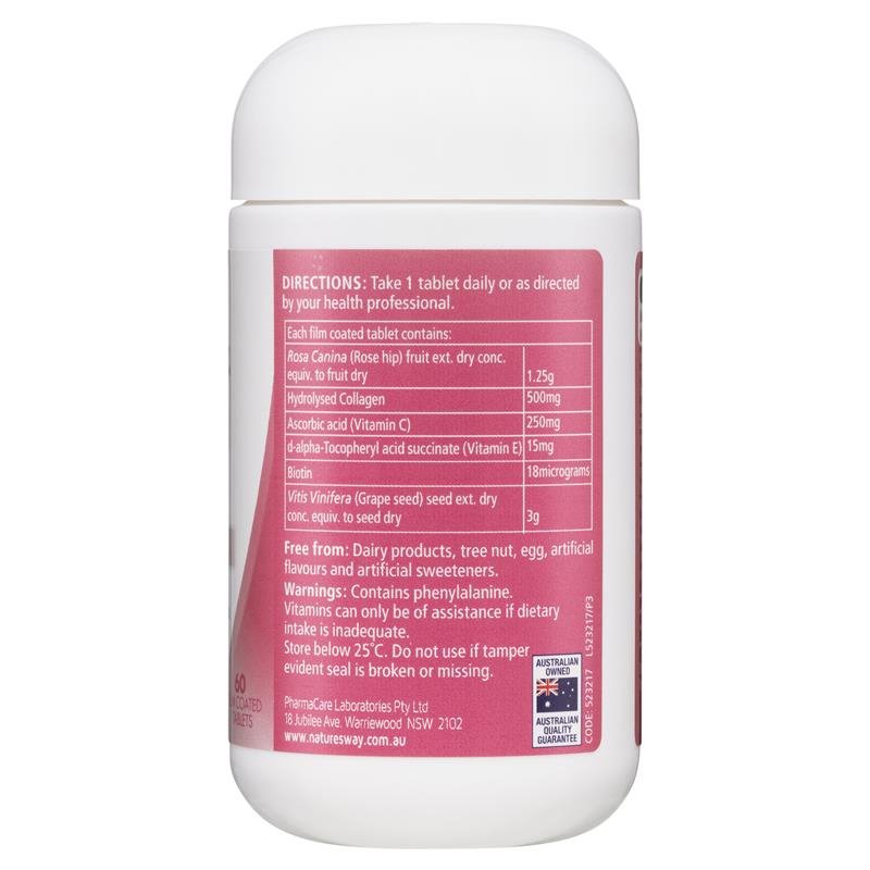 Nature’s Way Beauty Rosehip + Collagen 60 Tablets