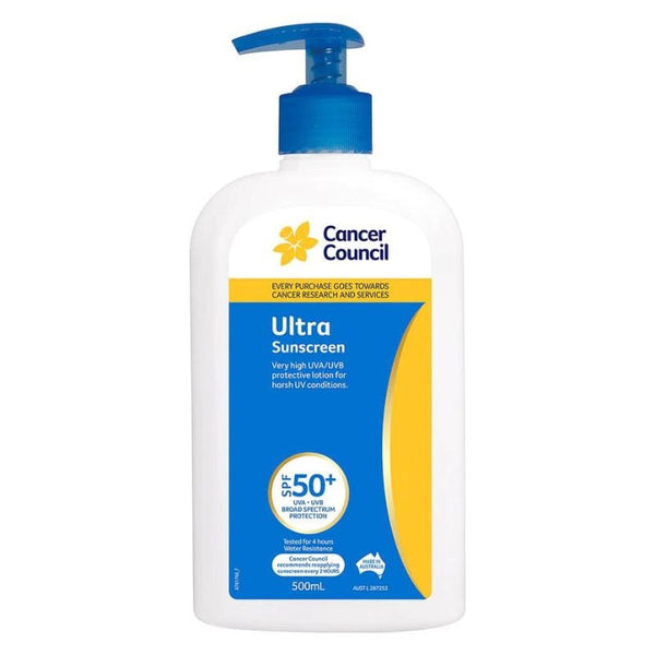 [Expiry: 11/2025] Cancer Council Ultra Pump Sunscreen SPF 50+ 500mL