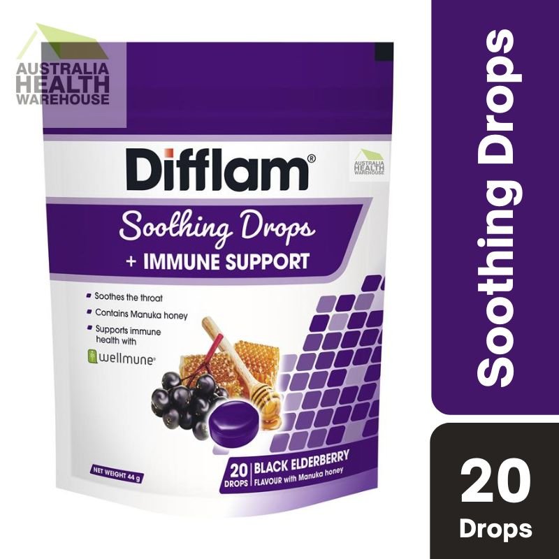 Difflam Soothing Drops + Immune Support Black Elderberry 20 Drops November 2024