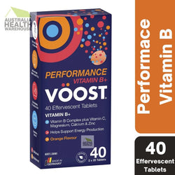 Voost Vitamin B+ Performance (Orange Flavour) Effervescent 40 Tablets May 2024