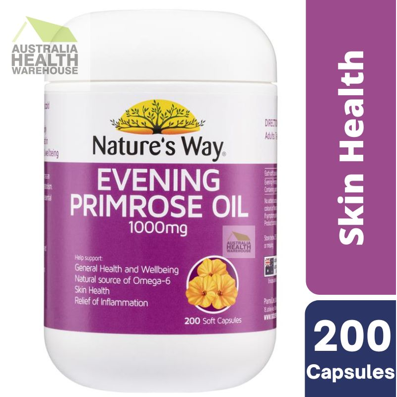 Nature's Way Evening Primrose Oil 200 Capsules September 2025