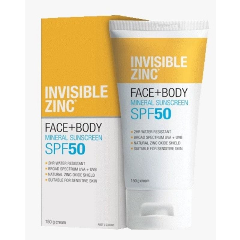 Invisible Zinc SPF 50+ Face and Body 150g September 2025