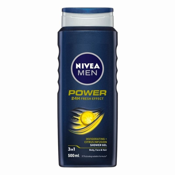 [EXPIRY: August 2024] Nivea Men Power Shower Gel 500mL