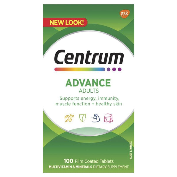 Centrum Advance For Adults Multivitamin 100 Tablets June 2024