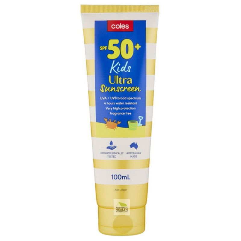 Coles SPF 50+ Kids Ultra Sunscreen Tube 100mL January 2026