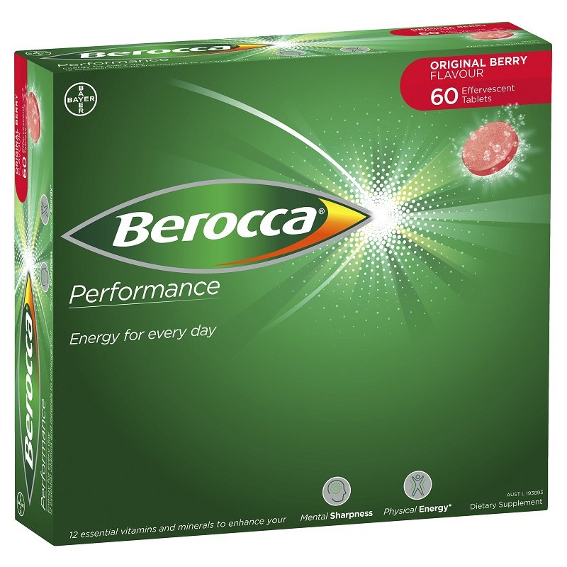 Berocca Performance Original Berry Effervescent Tablets 60 Pack February 2024