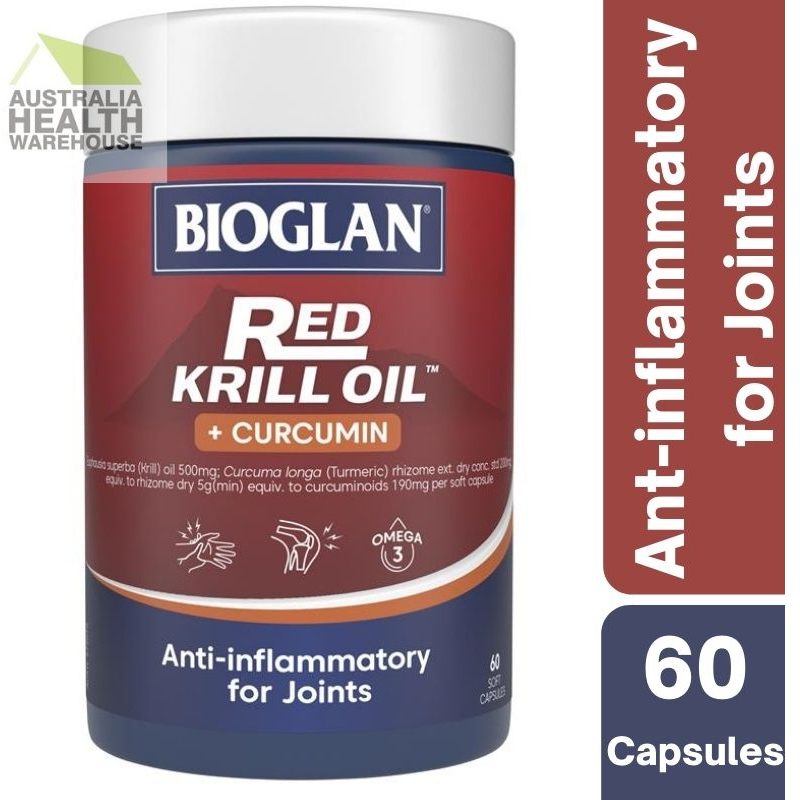 [Expiry: 10/2025] Bioglan Red Krill Oil Plus Curcumin 60 Capsules