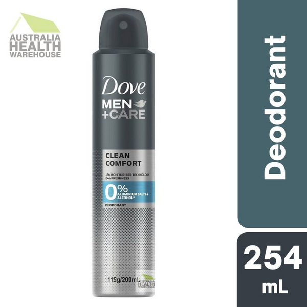 Dove Men + Care Clean Comfort 0% Aluminium Aerosol Deodorant 200mL
