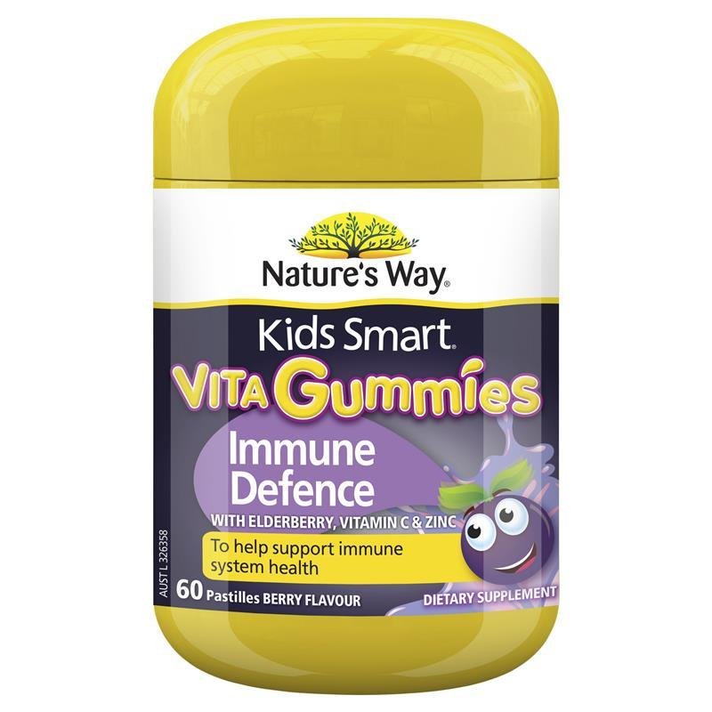 [CLEARANCE EXPIRY: 06/2024] Nature's Way Kids Smart Vita Gummies Immune Defence 60 Pastilles