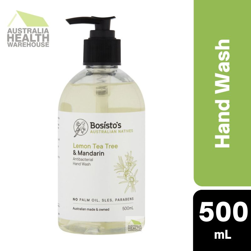 Bosisto's Lemon Tea Tree & Mandarin Antibacterial Hand Wash 500mL Pump