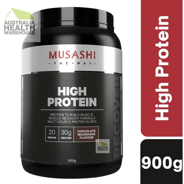 Musashi High Protein Chocolate 900g April 2025