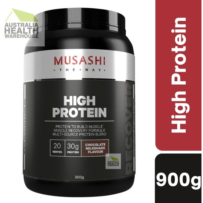 Musashi High Protein Chocolate 900g April 2025