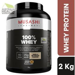 [Expiry: 06/2025]  Musashi 100% Whey Vanilla 2Kg