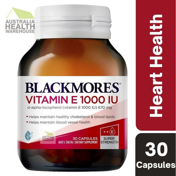 Blackmores Vitamin E 1000IU 30 Capsules June 2026