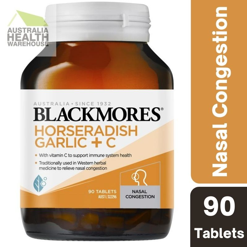 Blackmores Horseradish Garlic + C 90 Tablets March 2025