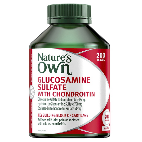 Nature's Own Glucosamine Sulfate with Chondroitin 200 Tablets January 2025