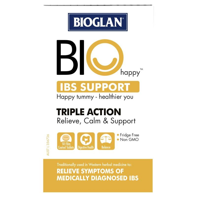 Bioglan Biohappy IBS Support 50 Tablets August 2025