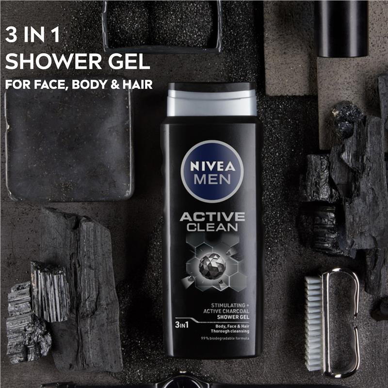Nivea Men Active Clean Shower Gel 500mL