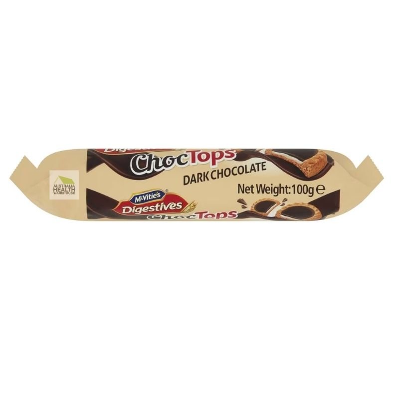 Expiry Date: 08/10/24 McVitie's Digestives ChocTops Dark Chocolate 100g