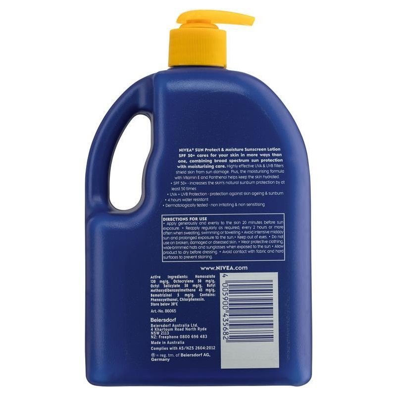 Nivea Sun SPF 50+ Protect & Moisture Sunscreen Lotion 1 Litre January 2026