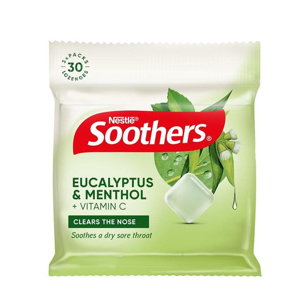 [Expiry: 05/2025] Soothers Eucalyptus & Menthol 3x10 Lozenges Multipack