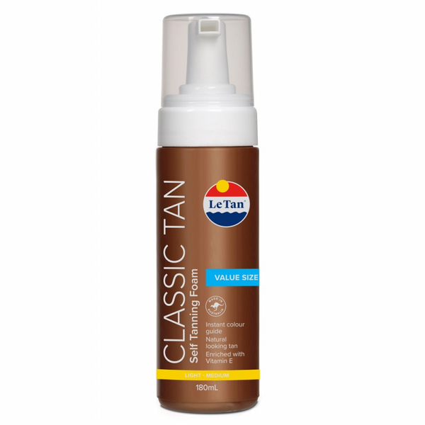 Le Tan Classic Tan Self Tanning Foam Light - Medium 180mL