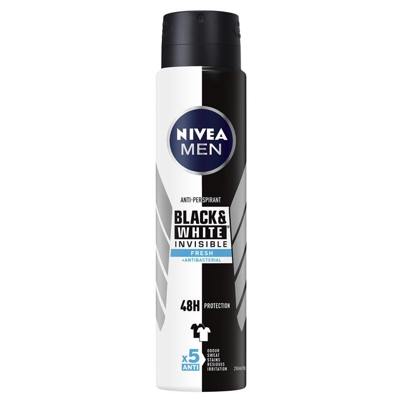 Nivea Men Black & White Invisible Fresh Anti-Perspirant Spray 250mL