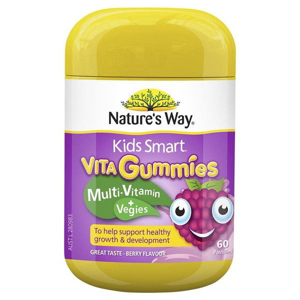 [CLEARANCE: 07/2024] Nature's Way Kids Smart Vita Gummies Multi Vitamin & Vegies 60 Pastilles