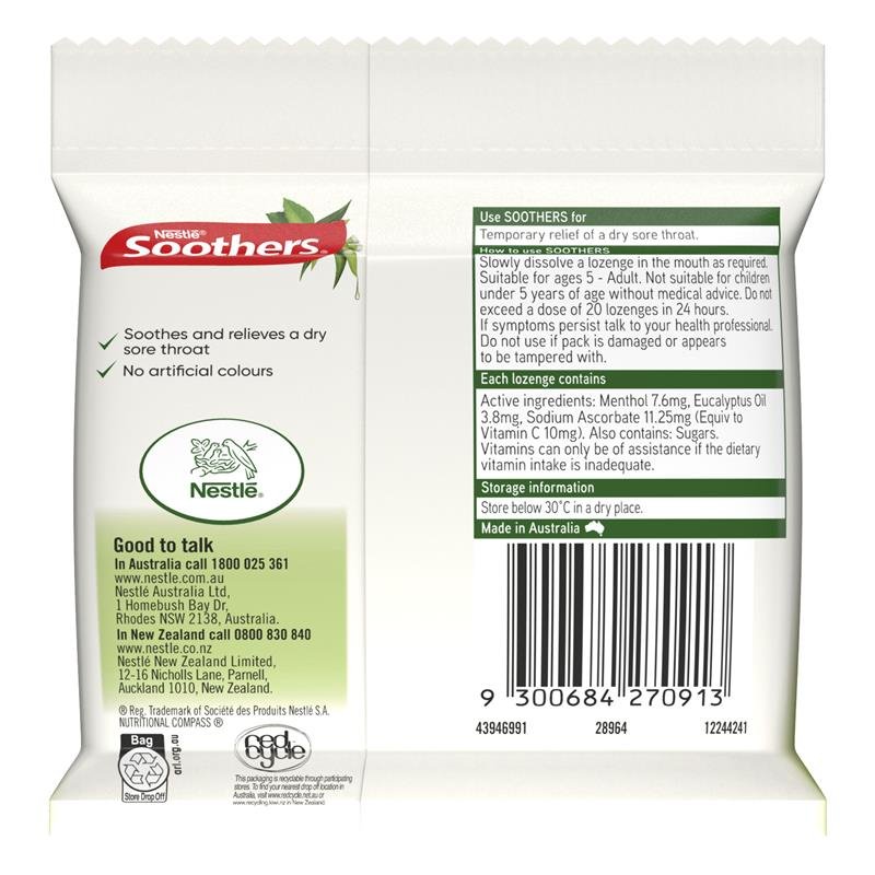 Soothers Eucalyptus & Menthol 3x10 Lozenges Multipack October 2024
