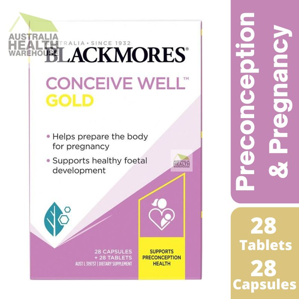 Blackmores Conceive Well Gold 56 Tablets (28 Tablets + 28 Capsules) March 2024