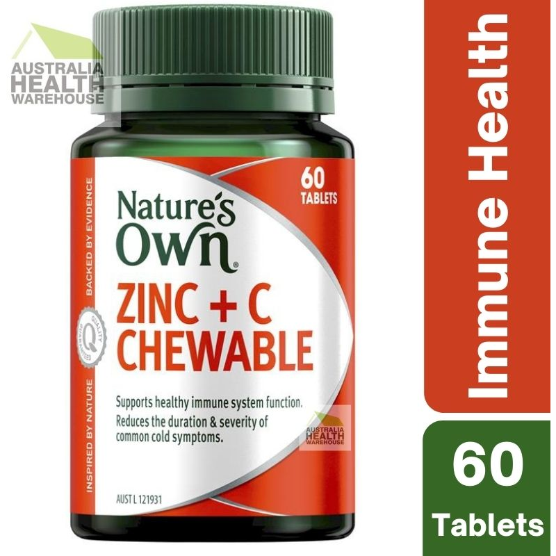 Nature's Own Zinc + C Chewable 60 Tablets April 2025