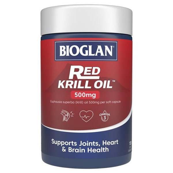 Bioglan Red Krill Oil Triple Action 500mg 120 Capsules December 2025