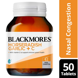 Blackmores Horseradish Garlic + C 50 Tablets February 2024