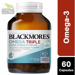 [Expiry: 03/2026] Blackmores Omega Triple Concentration Fish Oil 60 Capsules