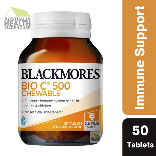 Blackmores Bio C 500mg 50 Chewable Vitamin C Tablets February 2024