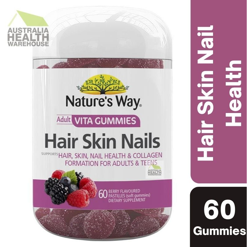 Nature's Way Adult Vita Gummies Hair Skin Nails 60 Gummies October 2024