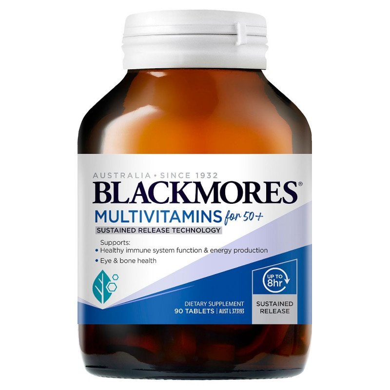 Blackmores Multivitamin for 50+ Sustained Release 90 Tablets July 2025