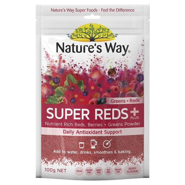 [Expiry: May 2025] Nature's Way Superfoods Greens Plus Super Reds 100g