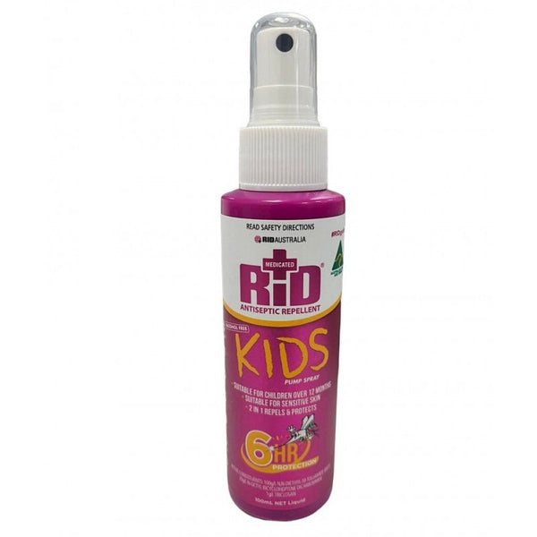 Rid Medicated Insect Repellent Kids Antiseptic Pump Spray 100mL February 2028