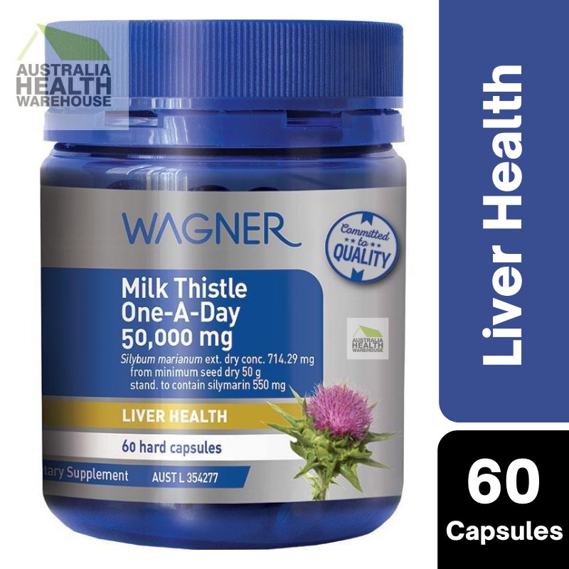 Wagner Milk Thistle One A Day 50000mg 60 Capsules January 2024