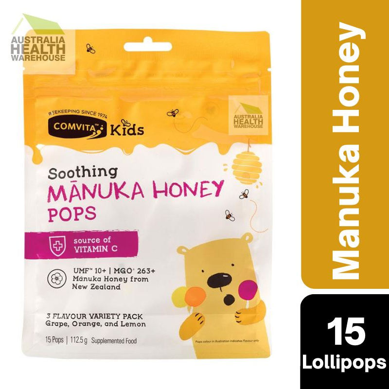 Comvita Kids Soothing UMF 10+ Manuka Honey 15 Pops July 2024