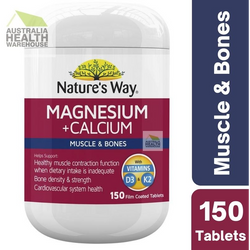 Nature's Way Magnesium Plus Calcium 150 Tablets December 2024