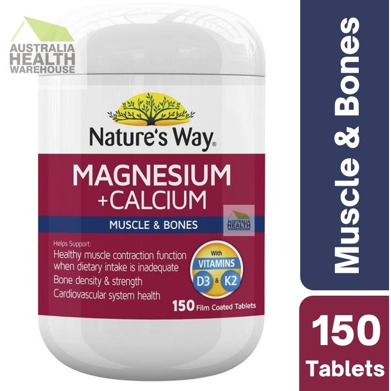 Nature's Way Magnesium Plus Calcium 150 Tablets December 2024