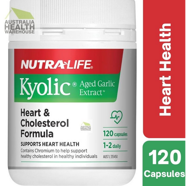Nutra-Life Kyolic Aged Garlic Extract Heart & Cholesterol Formula 120 Capsules May 2025