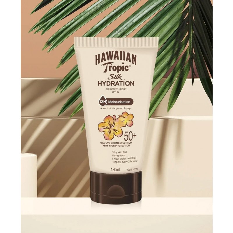 Hawaiian Tropic Silk Hydration Sunscreen Lotion SPF 50+ 180mL July 2026