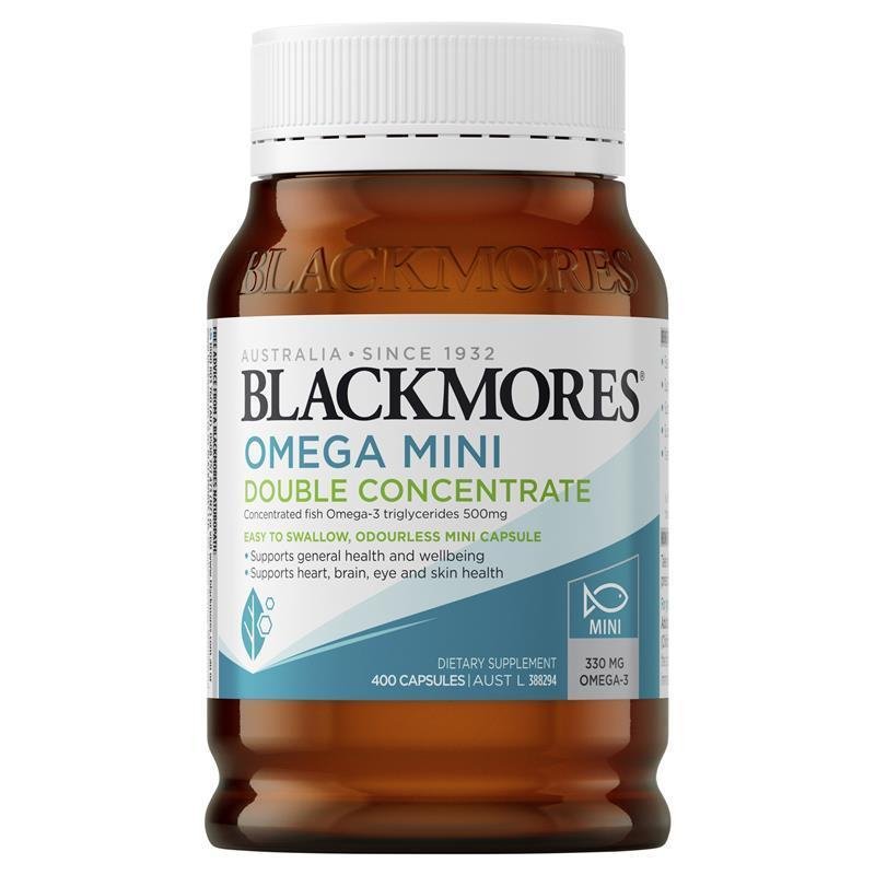 Blackmores Omega Mini Double Concentrate 400 Capsules January 2026