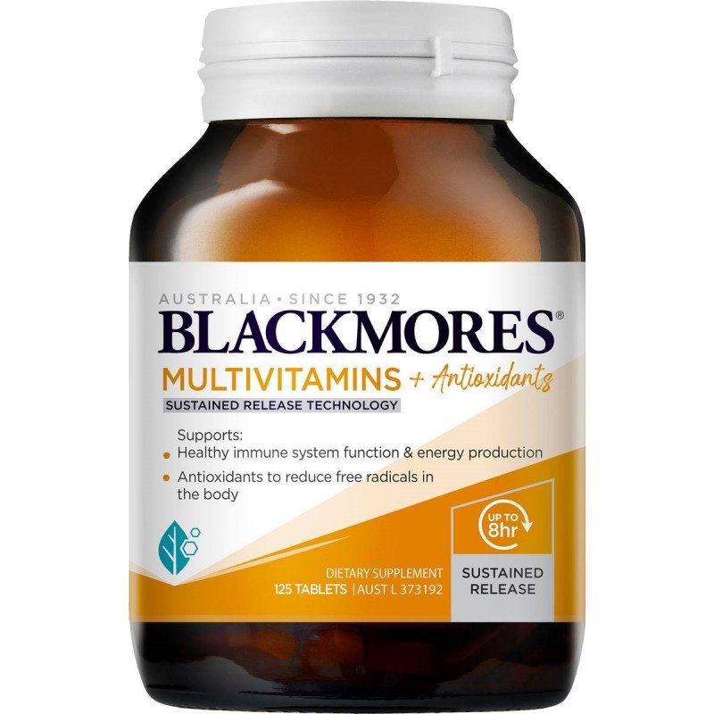 Blackmores Sustained Release Multivitamins + Antioxidants 125 Tablets October 2024